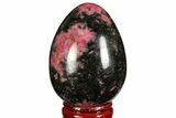 Polished Rhodonite Egg - Madagascar #172453-1